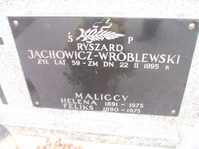 Ryszard Jachowicz Wróblewski 1936 Żyrardów - Grobonet - Wyszukiwarka osób pochowanych