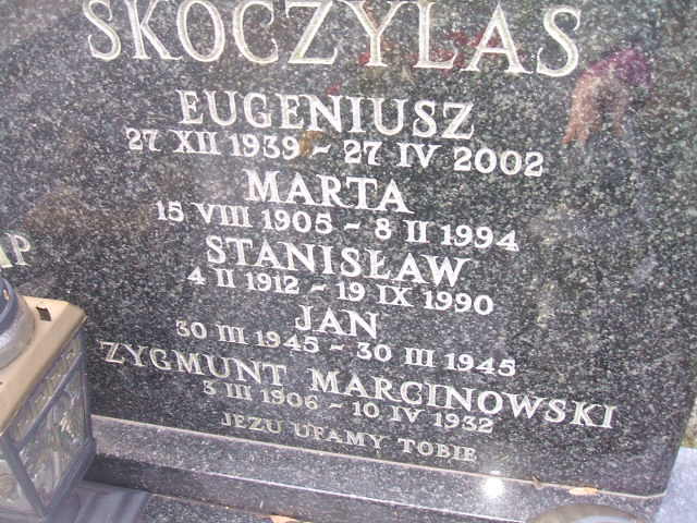 Zygmunt Marcinowski 1906 Żyrardów - Grobonet - Wyszukiwarka osób pochowanych