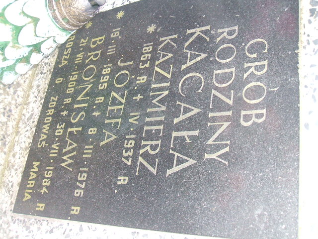 Kazimierz Kacała 1863 Żyrardów - Grobonet - Wyszukiwarka osób pochowanych