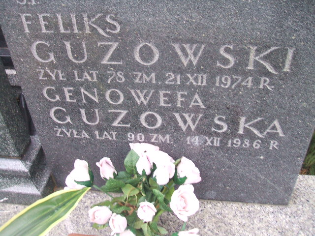 Genowefa Guzowska 1895 Żyrardów - Grobonet - Wyszukiwarka osób pochowanych