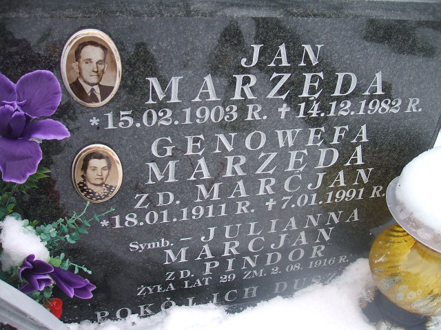 Jan Marzęda 1903 Żyrardów - Grobonet - Wyszukiwarka osób pochowanych