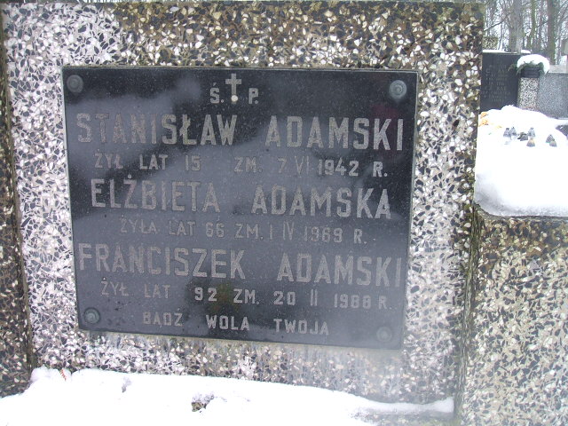 Elżbieta Adamska 1902 Żyrardów - Grobonet - Wyszukiwarka osób pochowanych