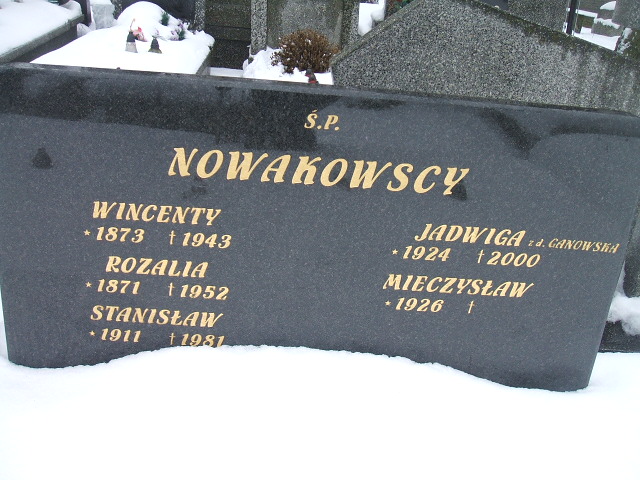 Wincenty Nowakowski 1873 Żyrardów - Grobonet - Wyszukiwarka osób pochowanych