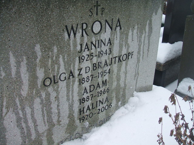 Janina Wrona 1925 Żyrardów - Grobonet - Wyszukiwarka osób pochowanych