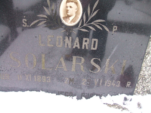 Leonard Solarski 1893 Żyrardów - Grobonet - Wyszukiwarka osób pochowanych