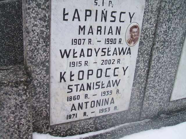 Stanisław Kłopocki 1860 Żyrardów - Grobonet - Wyszukiwarka osób pochowanych