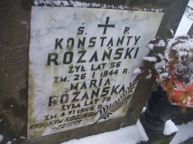 Konstanty Różański Żyrardów - Grobonet - Wyszukiwarka osób pochowanych