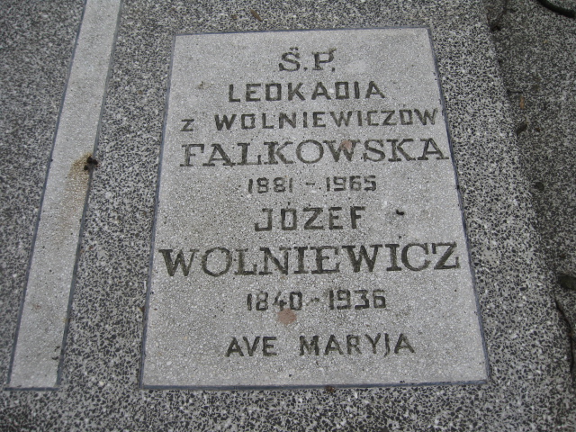 Józef Wolniewicz 1840 Żyrardów - Grobonet - Wyszukiwarka osób pochowanych