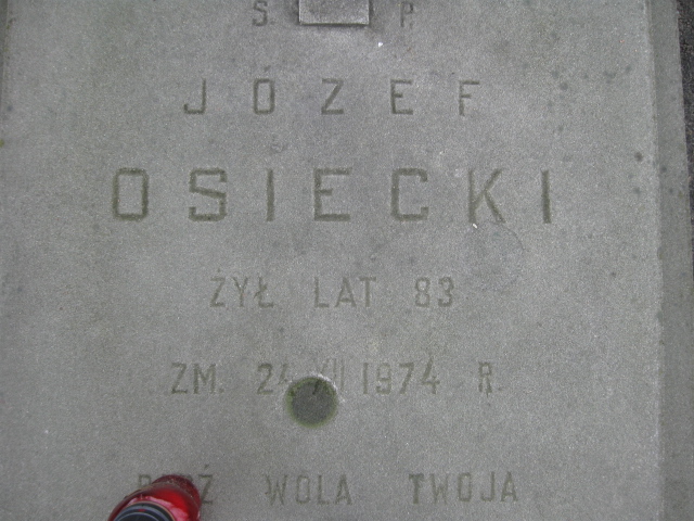 Józef Osiecki 1891 Żyrardów - Grobonet - Wyszukiwarka osób pochowanych