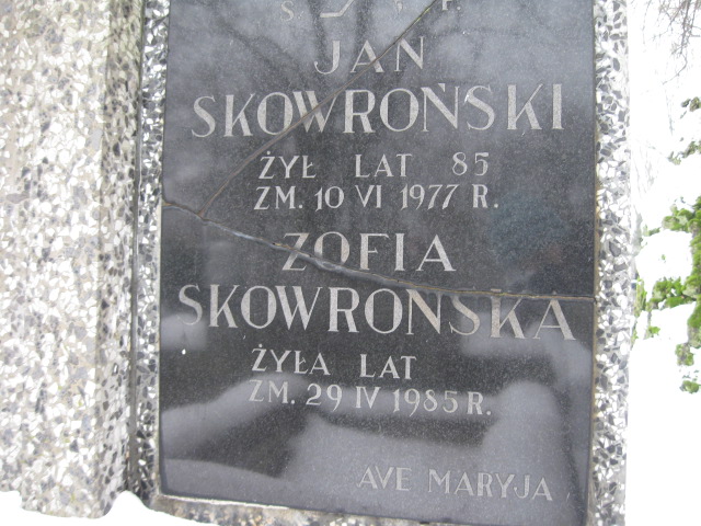 Zofia Skowrońska 1902 Żyrardów - Grobonet - Wyszukiwarka osób pochowanych