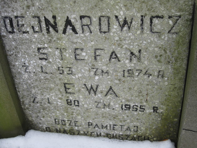 Stefan Dejnarowicz 1921 Żyrardów - Grobonet - Wyszukiwarka osób pochowanych