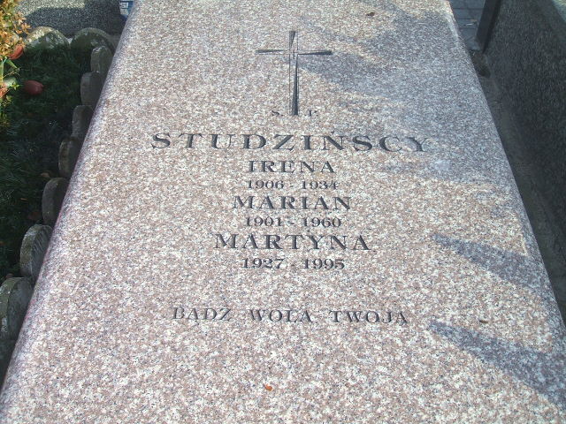 Irena Studzińska 1906 Żyrardów - Grobonet - Wyszukiwarka osób pochowanych