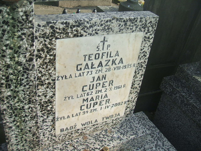 Maria Cuper 1907 Żyrardów - Grobonet - Wyszukiwarka osób pochowanych