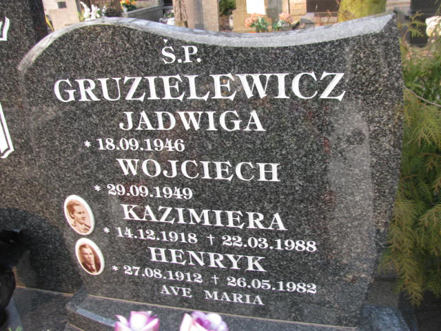 Kazimiera Gruzielewicz 1918 Żyrardów - Grobonet - Wyszukiwarka osób pochowanych