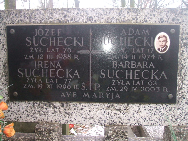 Barbara Suchecka 1941 Żyrardów - Grobonet - Wyszukiwarka osób pochowanych