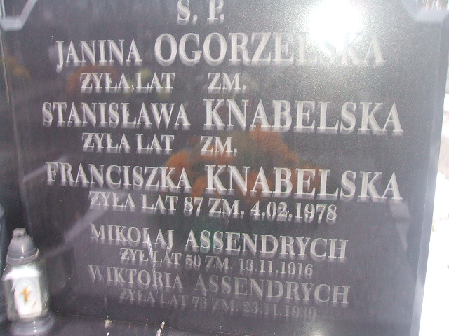 Stanisława Knabelska 1928 Żyrardów - Grobonet - Wyszukiwarka osób pochowanych