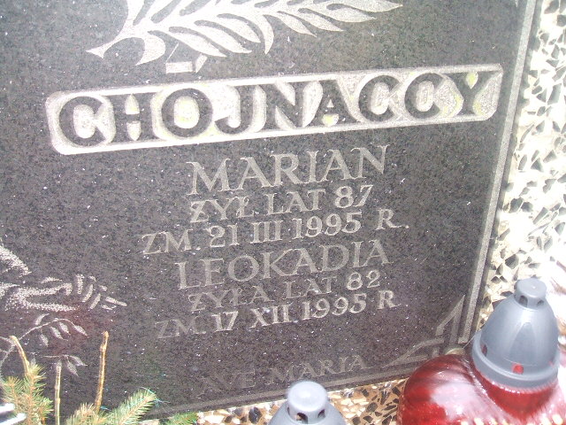 Marian Chojnacki 1907 Żyrardów - Grobonet - Wyszukiwarka osób pochowanych