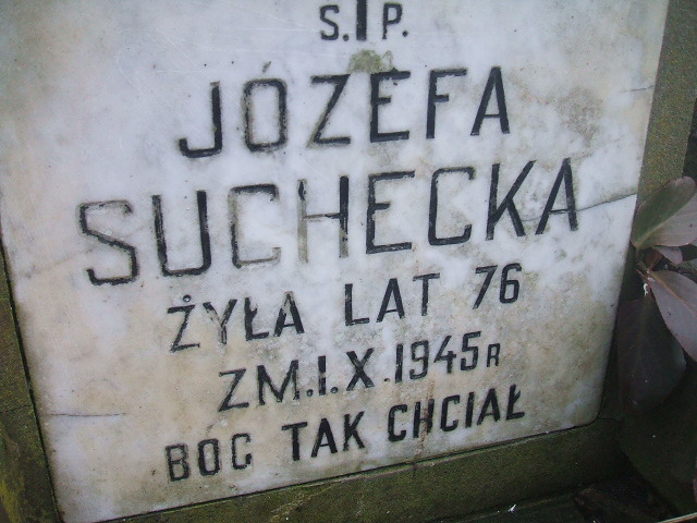 Józefa Suchecka Żyrardów - Grobonet - Wyszukiwarka osób pochowanych