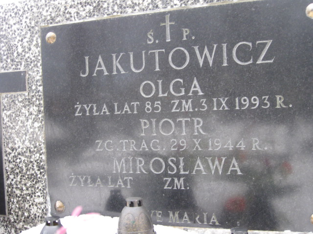 Piotr Jakutowicz Żyrardów - Grobonet - Wyszukiwarka osób pochowanych