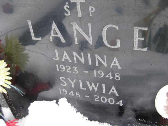 Sylwia Lange 1948 Żyrardów - Grobonet - Wyszukiwarka osób pochowanych