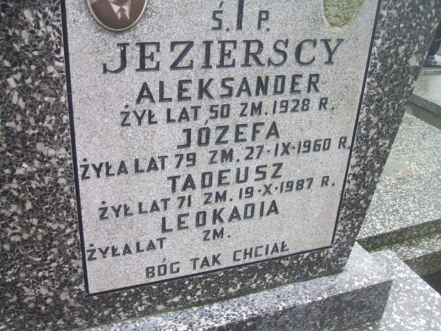 Tadeusz Jan Jezierski 1916 Żyrardów - Grobonet - Wyszukiwarka osób pochowanych