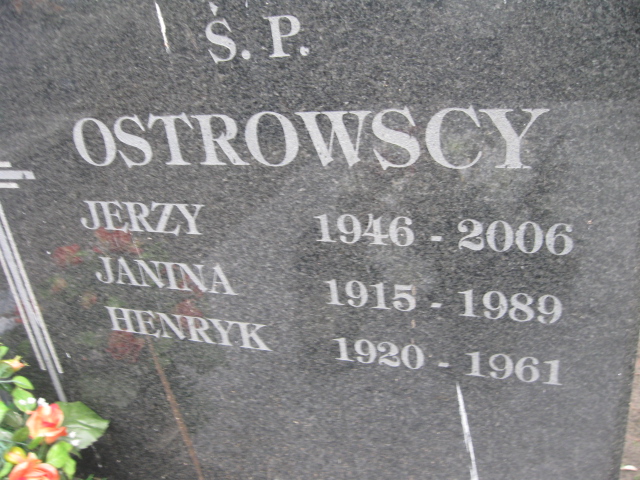 Jerzy Ostrowski 1946 Żyrardów - Grobonet - Wyszukiwarka osób pochowanych
