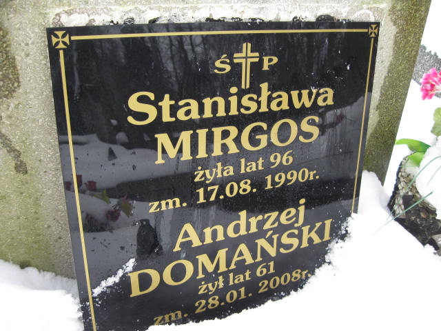 Stanisława Mirgos 1894 Żyrardów - Grobonet - Wyszukiwarka osób pochowanych