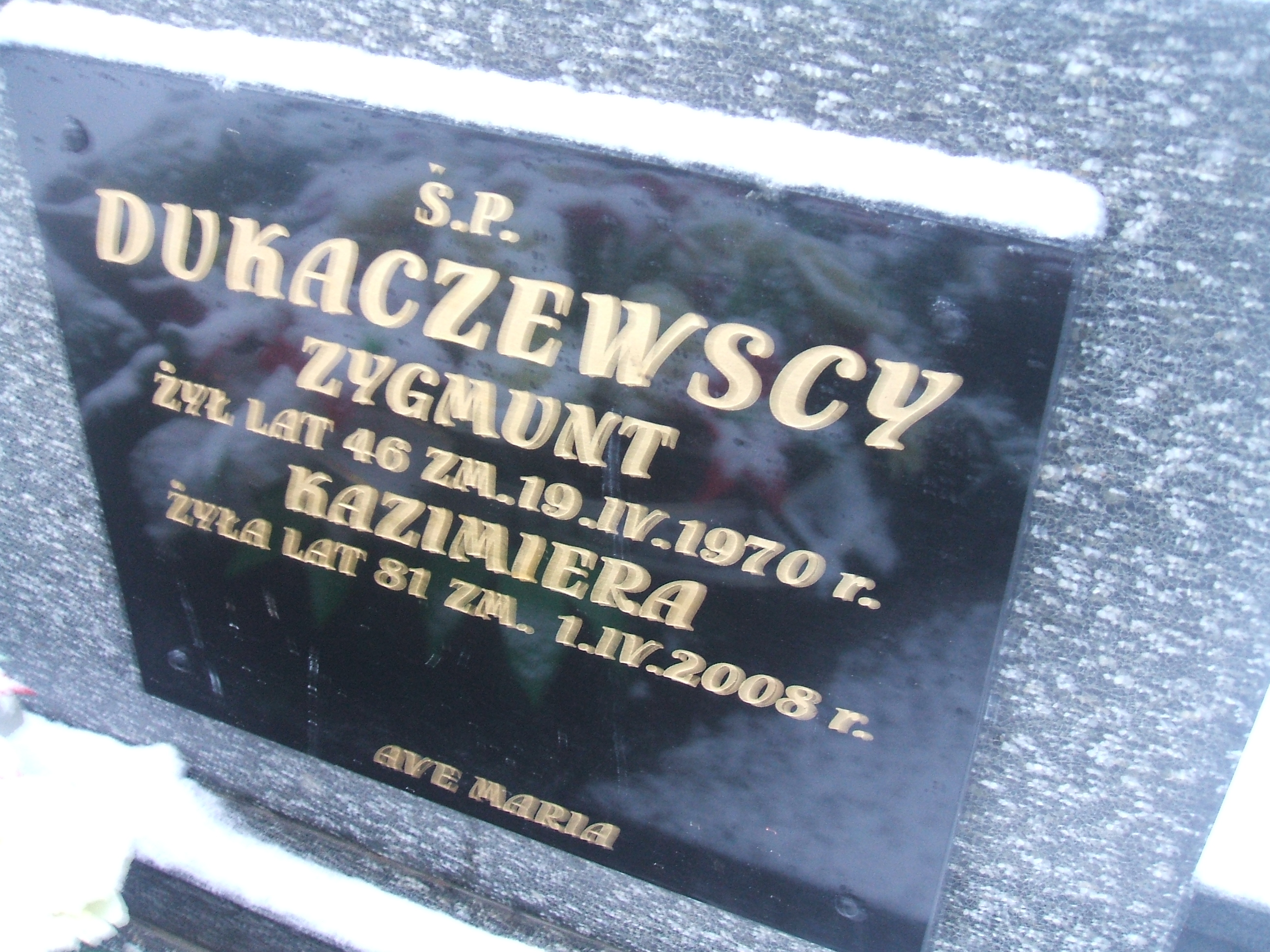 Kazimiera Dukaczewska 1926 Żyrardów - Grobonet - Wyszukiwarka osób pochowanych