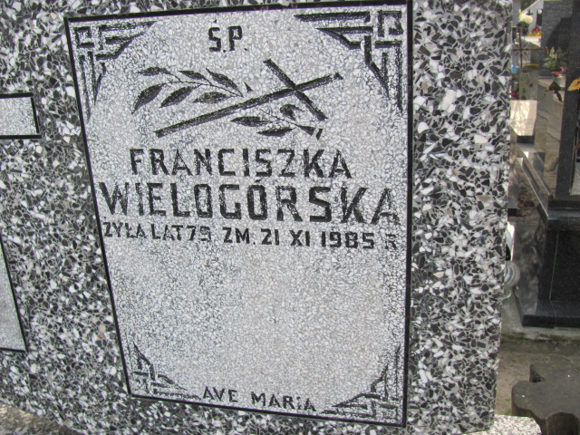 Franciszka Wielogórska 1906 Żyrardów - Grobonet - Wyszukiwarka osób pochowanych