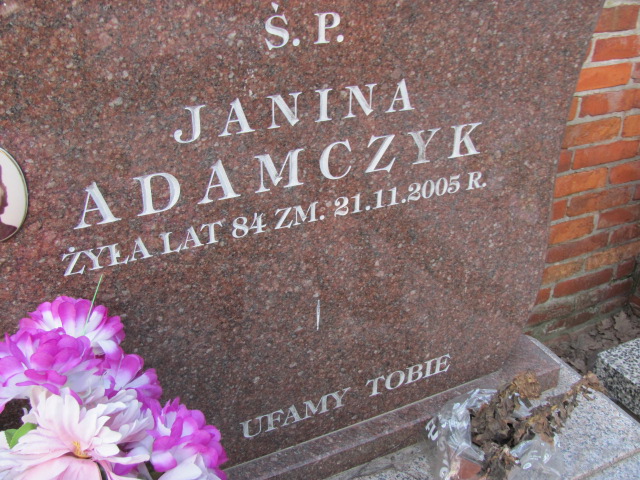 Janina Adamczyk 1921 Żyrardów - Grobonet - Wyszukiwarka osób pochowanych