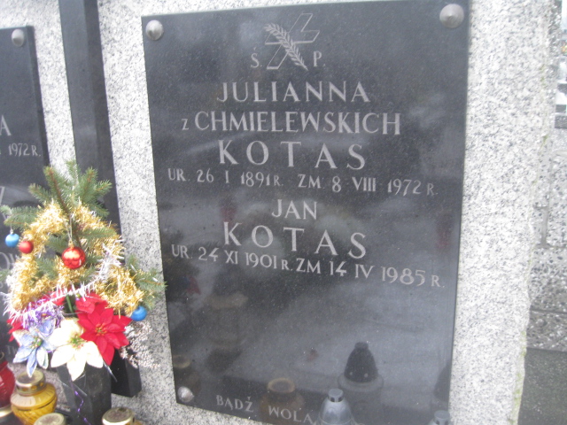 Julianna Kotas 1891 Żyrardów - Grobonet - Wyszukiwarka osób pochowanych