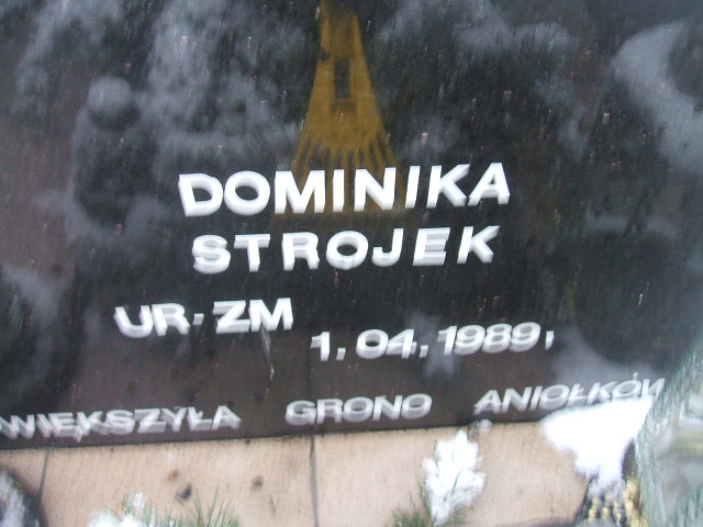 Dominika Strojek 1989 Żyrardów - Grobonet - Wyszukiwarka osób pochowanych