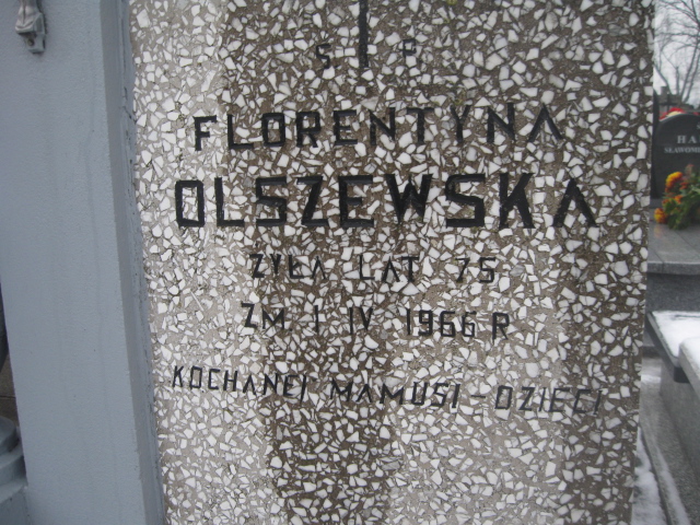 Florentyna Olszewska 1891 Żyrardów - Grobonet - Wyszukiwarka osób pochowanych