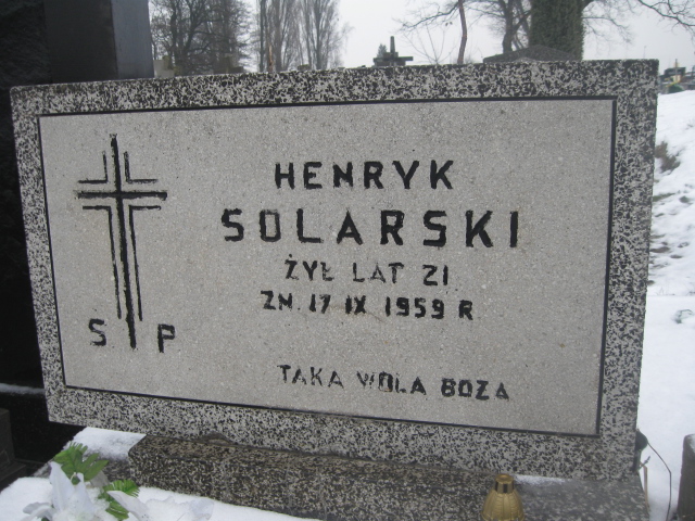 Henryk Solarski Żyrardów - Grobonet - Wyszukiwarka osób pochowanych