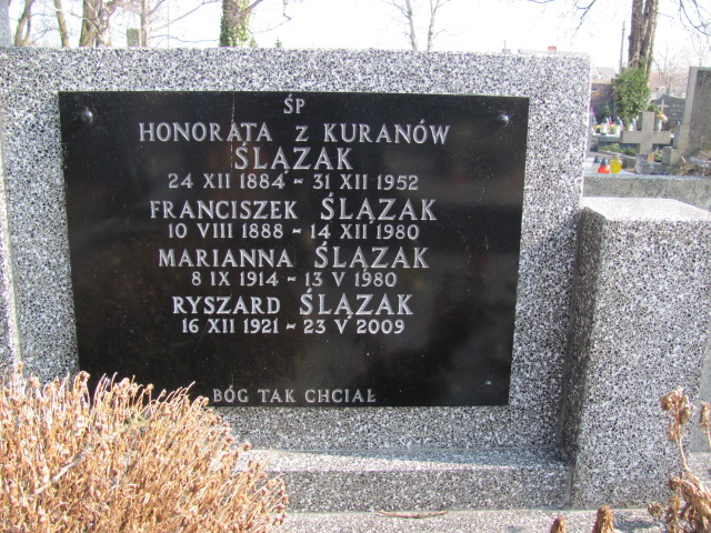 Franciszek Ślązak 1888 Żyrardów - Grobonet - Wyszukiwarka osób pochowanych