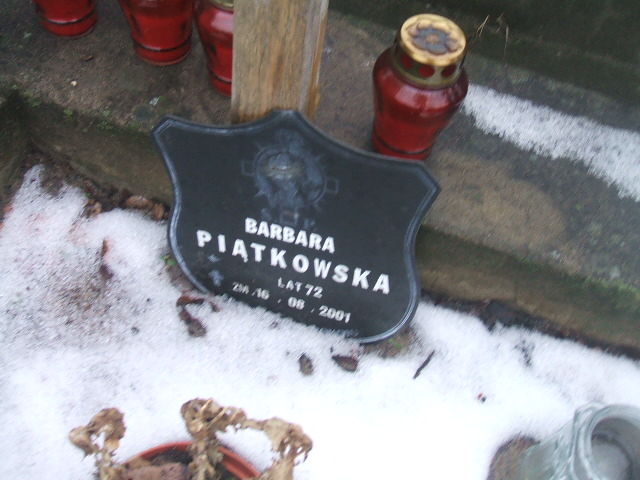 Barbara Piątkowska 1929 Żyrardów - Grobonet - Wyszukiwarka osób pochowanych
