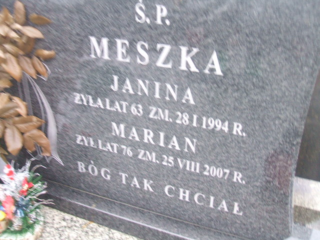 Janina Meszka 1931 Żyrardów - Grobonet - Wyszukiwarka osób pochowanych