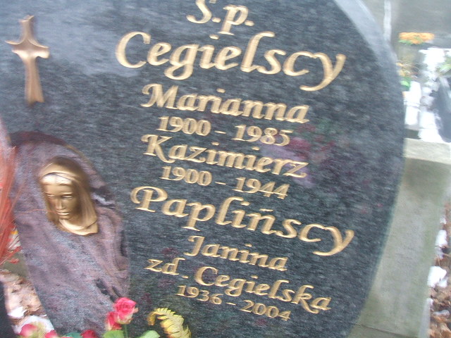 Marianna Cegielska 1900 Żyrardów - Grobonet - Wyszukiwarka osób pochowanych