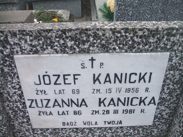 Zuzanna Kanicka 1895 Żyrardów - Grobonet - Wyszukiwarka osób pochowanych