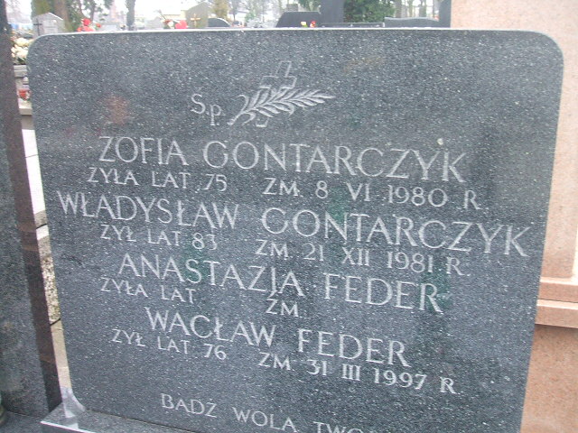 Anastazja Feder 1926 Żyrardów - Grobonet - Wyszukiwarka osób pochowanych