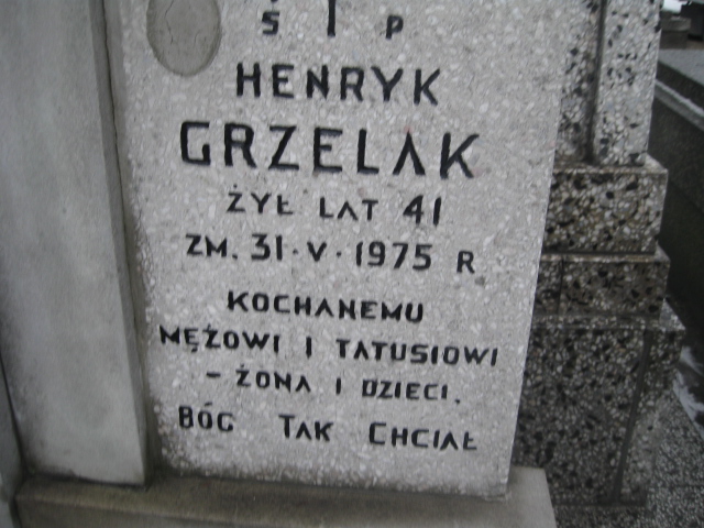 Henryk Grzelak 1934 Żyrardów - Grobonet - Wyszukiwarka osób pochowanych