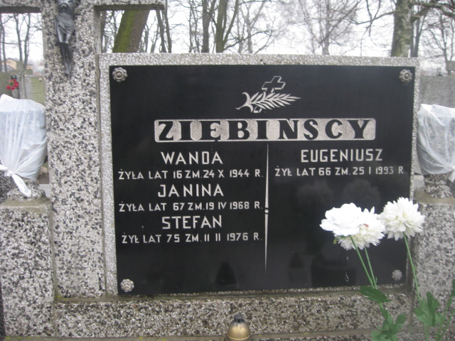 Eugeniusz Ziębiński 1926 Żyrardów - Grobonet - Wyszukiwarka osób pochowanych