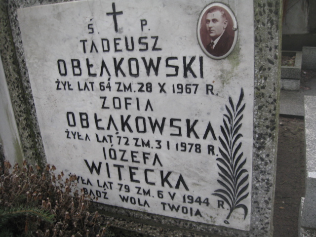 Zofia Obłąkowska 1905 Żyrardów - Grobonet - Wyszukiwarka osób pochowanych