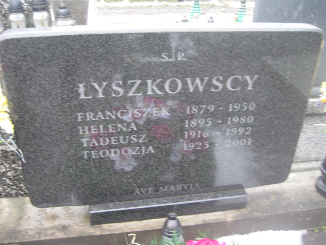 Tadeusz Łyszkowski 1916 Żyrardów - Grobonet - Wyszukiwarka osób pochowanych