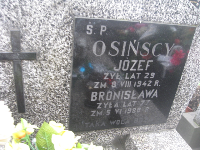 Bronisława Osińska 1911 Żyrardów - Grobonet - Wyszukiwarka osób pochowanych