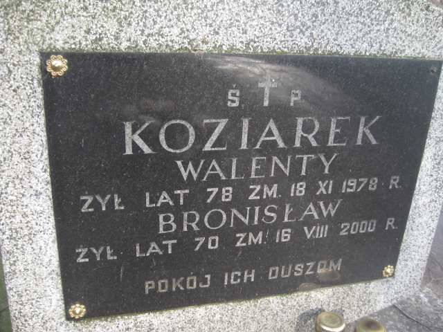 Bronisław Koziarek 1930 Żyrardów - Grobonet - Wyszukiwarka osób pochowanych