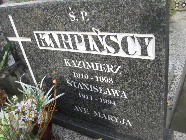 Kazimierz Karpiński 1910 Żyrardów - Grobonet - Wyszukiwarka osób pochowanych