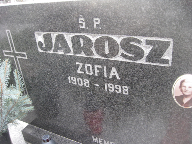 Zofia Jarosz 1908 Żyrardów - Grobonet - Wyszukiwarka osób pochowanych